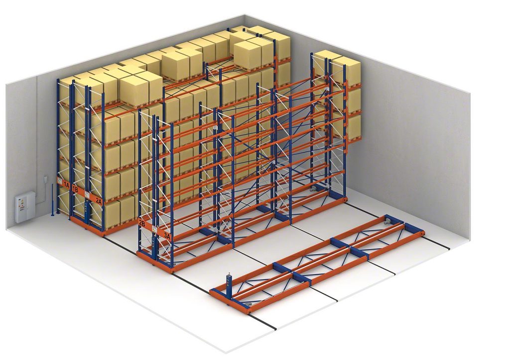 Mobile Pallet Racking Illustration